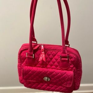 Vera Bradley Hot Pink Quilted Shoulder Bag